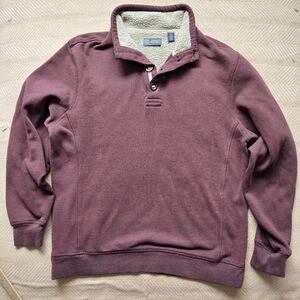 Arrow Burgundy Fleece Button-Up